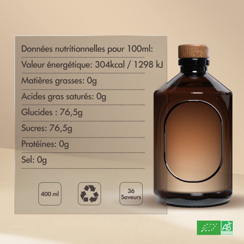 BACANHA - Organic and Raw Syrup - Rose Syrup - For Cocktail, Water, Coffee, Lemonade and Iced Tea - 400 ml - Image 5